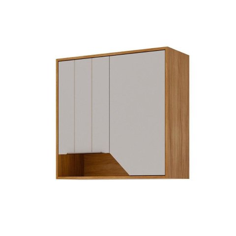 Armário de Cozinha Modulado Celeste C/ 2 Portas 80cm Cinamomo/off White - Mgm