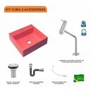 Ver imagem 3 de Kit Cuba Q395 Torneira Pratika 1060 Metal Válvula 1 Polegada Sifão Cromado Flexível Compace