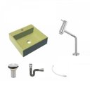 Ver imagem 2 de Kit Cuba Q395 Torneira Pratika 1060 Metal Válvula 1 Polegada Sifão Cromado Flexível Compace