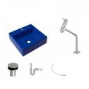 Ver imagem 2 de Kit Cuba Q395 Torneira Pratika 1060 Metal Válvula Click 1 Polegada B Sifão Pvc Flexível Compace