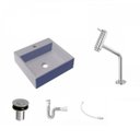 Ver imagem 2 de Kit Cuba Q395 Torneira Pratika 1060 Metal Válvula Click 1 Polegada B Sifão Pvc Flexível Compace