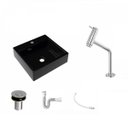 Ver imagem 2 de Kit Cuba Q395 Torneira Pratika 1060 Metal Válvula Click 1 Polegada B Sifão Pvc Flexível Compace