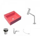 Ver imagem 2 de Kit Cuba Q395 Torneira Pratika 1060 Metal Válvula Click 1 Polegada B Sifão Pvc Flexível Compace