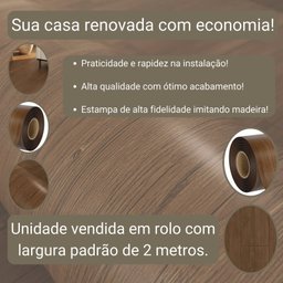 Piso Vinílico em Manta Fosco Imita Madeira Antiderrapante Pvc 0,7mm 20m² Smart - 4