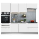 Ver imagem 3 de Armário de Cozinha Completa 260cm Branco Branco Veludo Lux Madesa 01