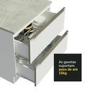Ver mais imagens de Armário de Cozinha Completa 260cm Branco Branco Veludo Lux Madesa 01