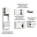Ver imagem 5 de Armário de Cozinha Completa 260cm Branco Branco Veludo Lux Madesa 01