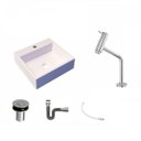 Ver imagem 2 de Kit Cuba Q395 Torneira Pratika 1060 Metal Válvula Click 1 Polegada B Sifão Cromado Flexível Compace