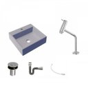 Ver imagem 2 de Kit Cuba Q395 Torneira Pratika 1060 Metal Válvula Click 1 Polegada B Sifão Cromado Flexível Compace