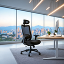 Ver imagem 2 de Cadeira de Escritório Ergonômica Giratória Elements Astra:preto