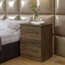 Ver imagem 1 de Mesa de Cabeceira Império 3 Gavetas Imbuia Benetil Móveis