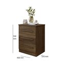 Ver imagem 3 de Mesa de Cabeceira Império 3 Gavetas Imbuia Benetil Móveis