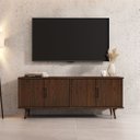 Ver imagem 1 de Rack Alto Tv 65 Sala 4 Portas 150 Cm Moderno Cor Imbuia Tivoli Idimex