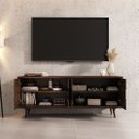 Ver imagem 6 de Rack Alto Tv 65 Sala 4 Portas 150 Cm Moderno Cor Imbuia Tivoli Idimex