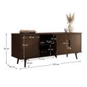 Ver imagem 3 de Rack Alto Tv 65 Sala 4 Portas 150 Cm Moderno Cor Imbuia Tivoli Idimex