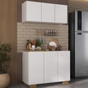 Ver imagem 2 de Kit Armário de Cozinha Aéreo e Balcão 3 Portas Multimóveis Mp2169 Branco/natural