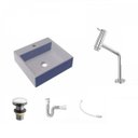 Ver imagem 2 de Kit Cuba Q395 Torneira Pratika 1060 Metal Válvula Click 1 Polegada G Sifão Flexível Pvc Compace