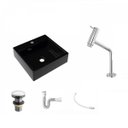 Ver imagem 2 de Kit Cuba Q395 Torneira Pratika 1060 Metal Válvula Click 1 Polegada G Sifão Flexível Pvc Compace