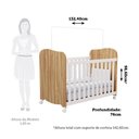 Ver imagem 6 de Jogo de Quarto Infantil Uli Cômoda e Berço Branco Brilho/amêndoa - Móveis Peroba