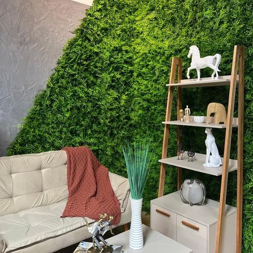 Kit 16 Placas Painel Jardim Vertical Artificial Protecao Uv 25cmx25cm Decorativa Natureza Inverno