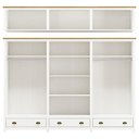 Ver imagem 3 de Guarda Roupa 12 Portas 3 Gavetas Branco/freijó Topázio - Fn