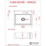 Kit Cuba Q395 Torneira Pratika 1060 Metal Válvula Click 1 Polegada G Sifão Flexível Pvc Compace - 8