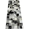 Tapete de couro preto branco salino 0,60x1,50 s/b pç 10 - 1