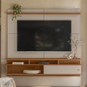 Ver imagem 1 de Estante Painel Home Suspenso para Tv 70" Morretes Grigio Fosco/amêndoa- Mabe Magazine
