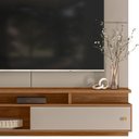 Ver imagem 3 de Estante Painel Home Suspenso para Tv 70" Morretes Grigio Fosco/amêndoa- Mabe Magazine