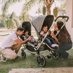 Carrinho de Bebê para Gêmeos Passeio Reversível 3 em 1 Bebê Conforto e Moisés Zoom Storm Preto - 9