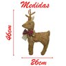 Enfeite de Natal Rena de Palha Natalina 46cm - 2