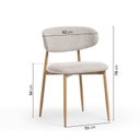 Ver imagem 4 de Conjunto de Jantar Mesa Tali 180cm 6 Cadeiras Ema CabeCasa MadeiraOriginals Marrom/Prata