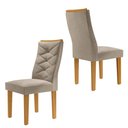 Ver imagem 7 de Conjunto 4 Cadeiras para Sala de Jantar Germany Estrutura em MDF Suede Bege Cel Móveis