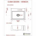 Ver mais imagens de Kit Cuba Q395 Torneira Pratika 1060 Metal Válvula Click 1 1/2 Polegada Sifão Pvc Flexível Compace