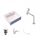 Ver imagem 2 de Kit Cuba Q395 Torneira Pratika 1060 Metal Válvula Click 1 1/2 Polegada Sifão Pvc Flexível Compace