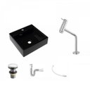 Ver imagem 2 de Kit Cuba Q395 Torneira Pratika 1060 Metal Válvula Click 1 1/2 Polegada Sifão Pvc Flexível Compace