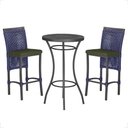 Ver imagem 1 de Mesa Bistro e 2 Banquetas Roma Preta Corda Náutica 13 Trama Original