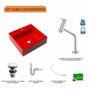 Ver imagem 3 de Kit Cuba Q395 Torneira Pratika 1060 Metal Válvula Click 1 1/2 Polegada Sifão Pvc Flexível Compace