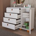 Ver imagem 4 de Cômoda Ripado para Quarto 120cm x 94cm Talismã Branco