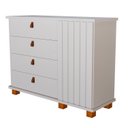 Ver imagem 2 de Cômoda Ripado para Quarto 120cm x 94cm Talismã Branco