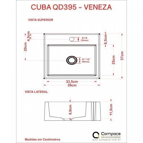 Kit Cuba Q395 Torneira Pratika 1060 Metal Válvula Click 1 1/2 Polegada Sifão Cromado Flexível Compac - 8