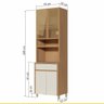 Paneleiro 4 Portas 1 Gaveta Condessa 70cm 100 Mdf Crv-crg Nesher - 2