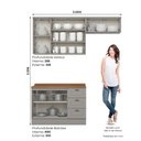 Ver imagem 4 de Cozinha Compacta 3 Peças 100% MDF com Tampo Americana Henn