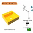 Ver imagem 3 de Kit Cuba Q395 Torneira Pratika 1060 Metal Válvula Click 1 Polegada B Compace