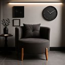 Ver imagem 1 de Poltrona Orgânica Curva Luna Veludo Cinza - Montanaris Decor