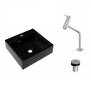 Ver imagem 2 de Kit Cuba Q395 Torneira Pratika 1060 Metal Válvula Click 1 Polegada B Compace