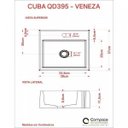 Ver imagem 6 de Kit Cuba Q395 Torneira Pratika 1060 Metal Válvula Click 1 Polegada B Compace