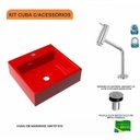 Ver imagem 3 de Kit Cuba Q395 Torneira Pratika 1060 Metal Válvula Click 1 Polegada B Compace