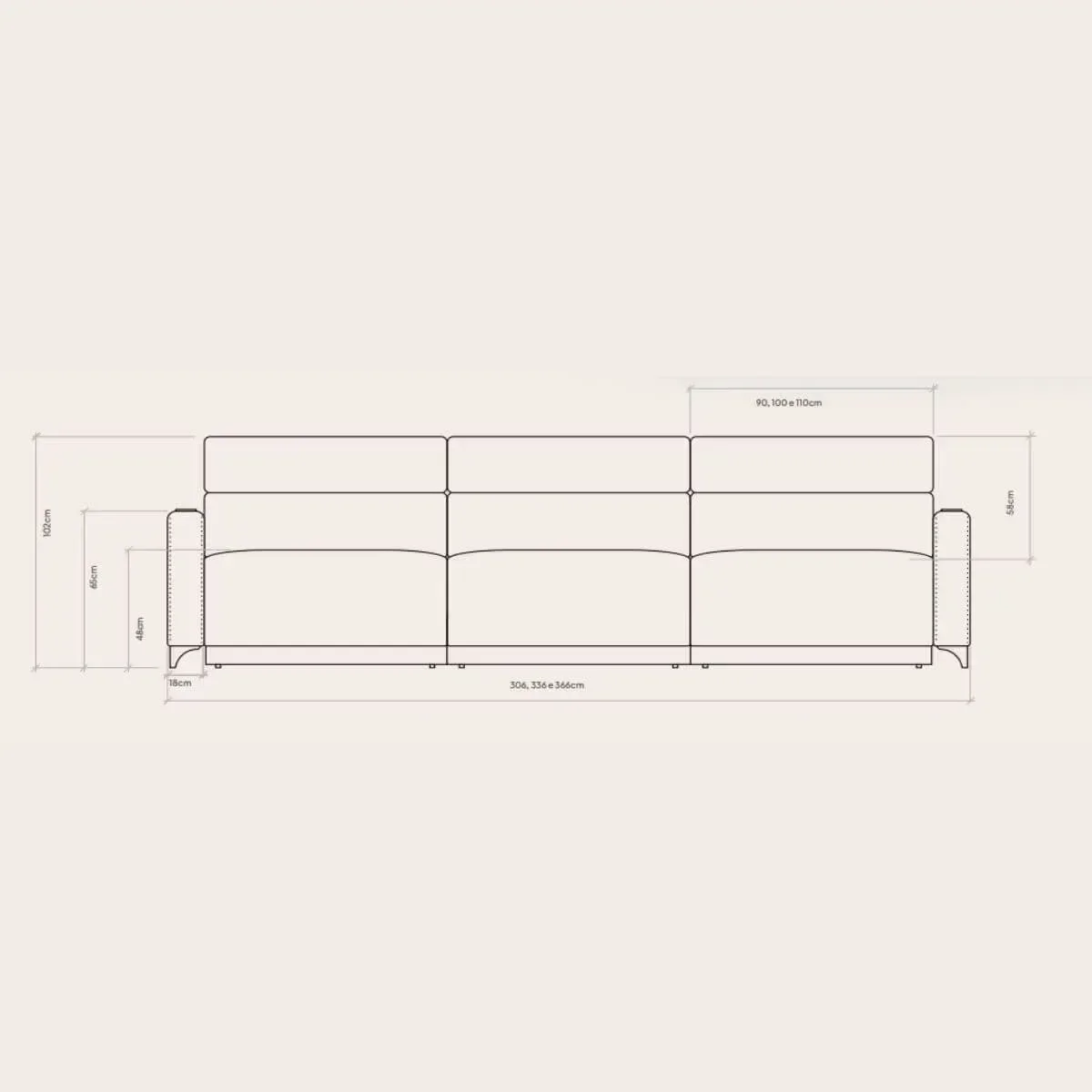 Ver mais imagens de Sofá 5 Lugares Hollywood Reclinável Elétrico 3,66m em Couro:musgo Verde
