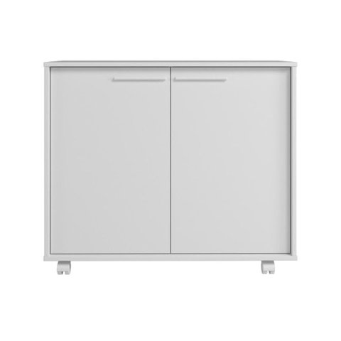 Balcão em MDP com 2 Portas 2 Prateleiras e 4 Pés com Rodízios BRV Móveis